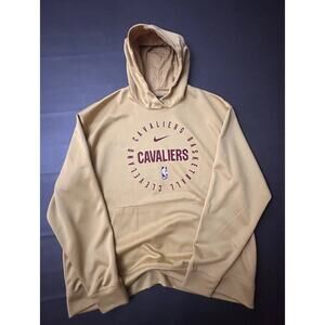 Nike Hoodie Mens 2XLT Gold Cleveland Cavaliers Basketball Center Check Tall